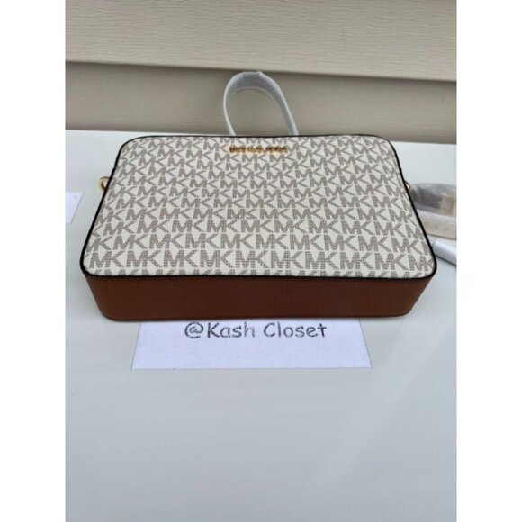 Michael Kors crossbody jet set large crossbody MK signature vanilla - Picture 6 of 10